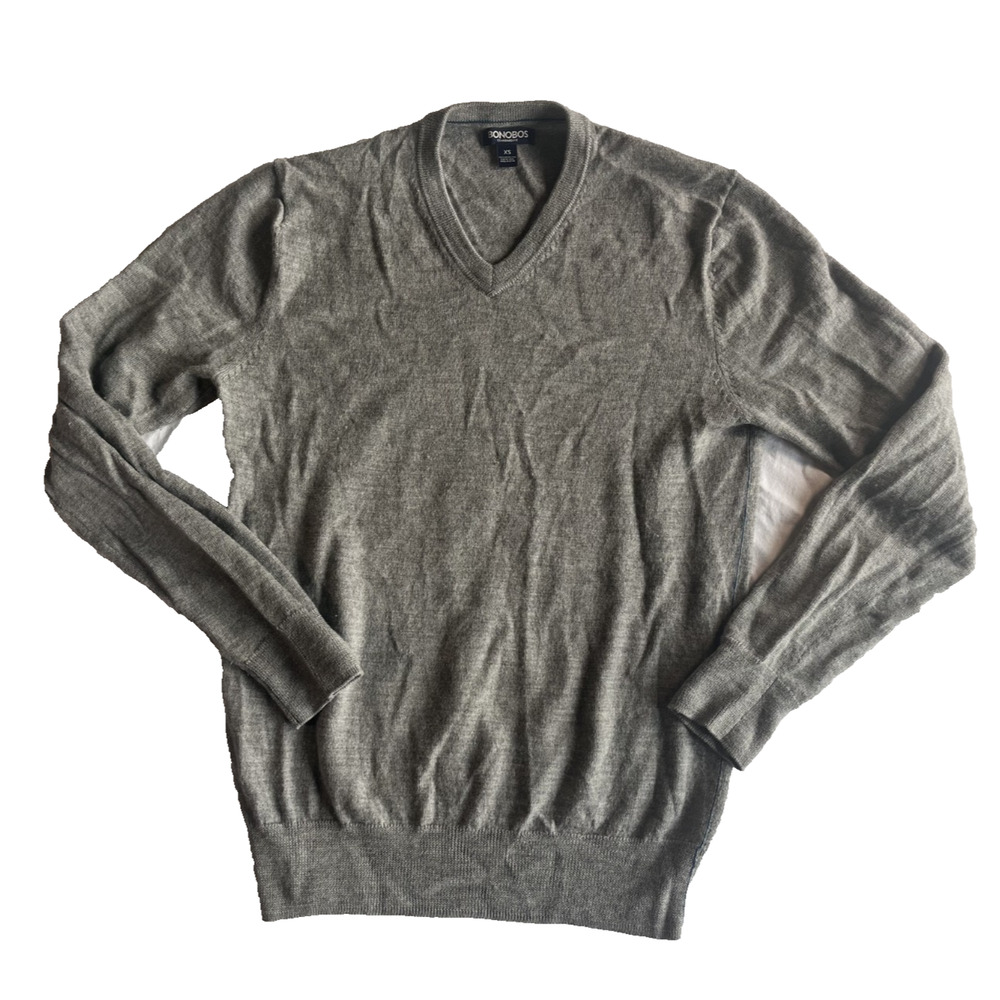 Bonobos Women's Standard Fit Extra Fine Merino Wool Sweater Size SL V-Neck